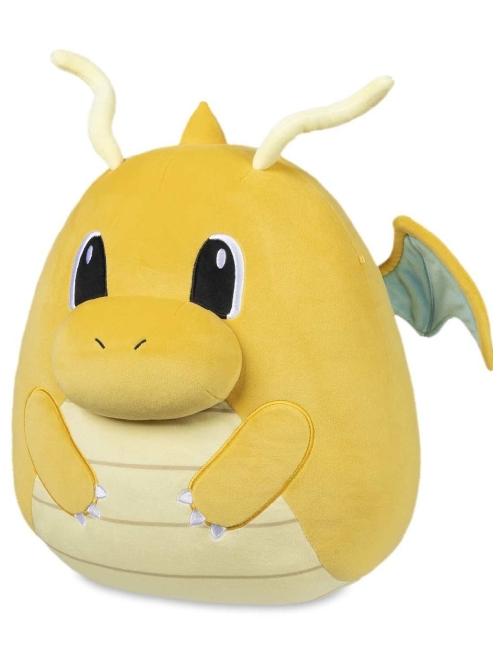 Squishmallows Pokemon Yellow Dragonite Plush with Mint Green Wing Lining